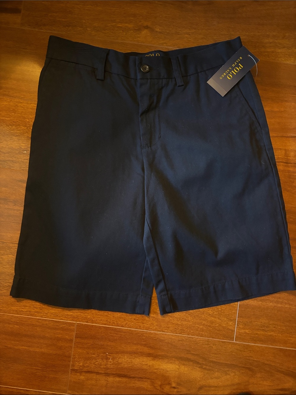 Polo by Ralph Lauren Navy Flat Front Chino Shorts